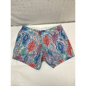 Lilly Pulitzer The Callahan Short Size 2 Coral Sea Print Women's Bright‎ Coastal